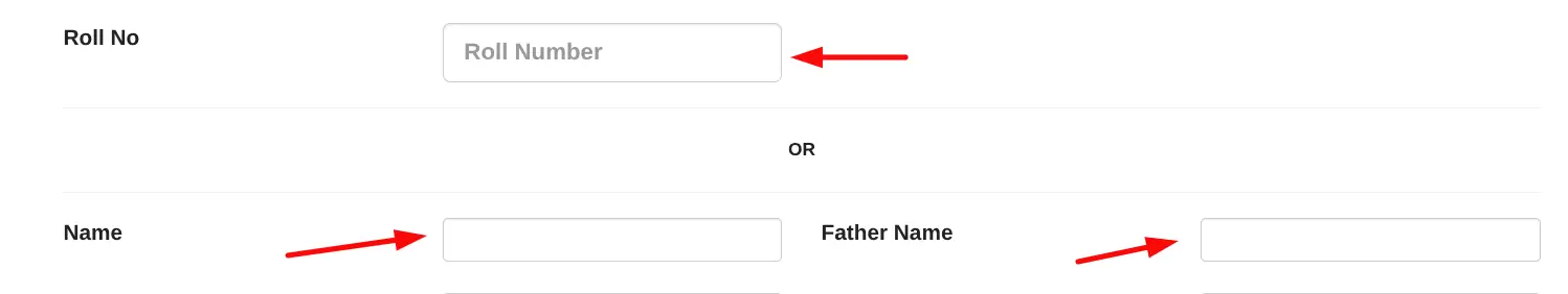Enter Roll Number Details